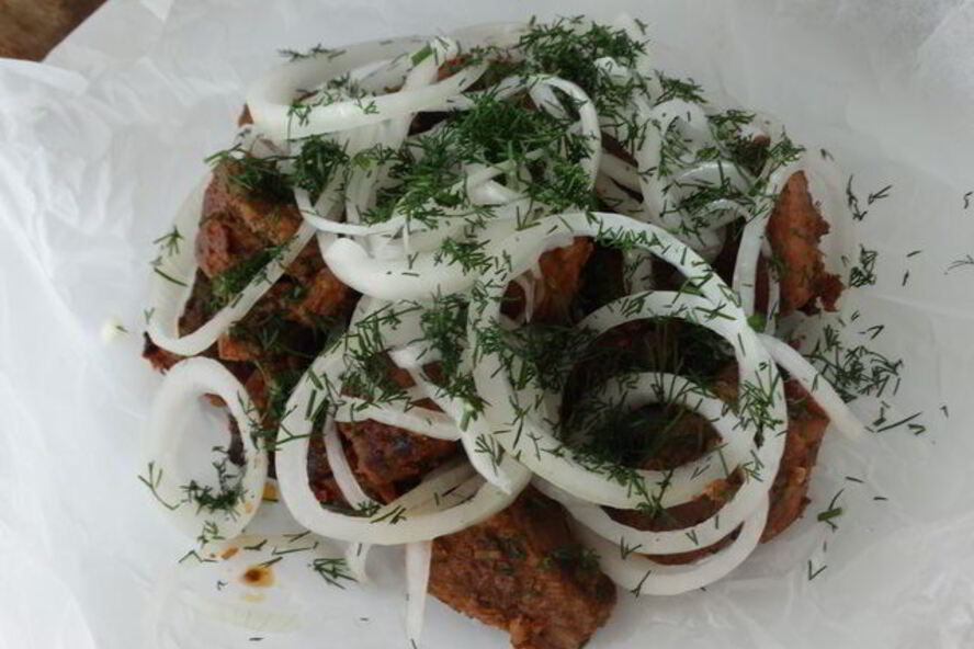 Рецепт шашлыка из мяса на сковороде