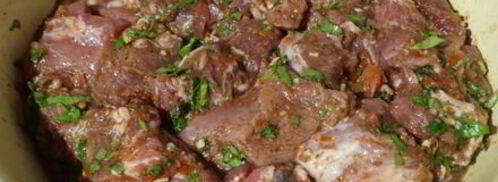 шашлык из мяса на сковороде. Шаг 5