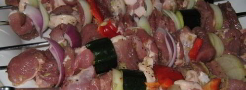 шашлык из свинины с киви. Шаг 3