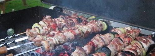 шашлык из свинины с киви. Шаг 4