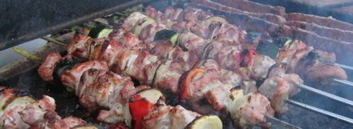 шашлык из свинины с киви. Шаг 5