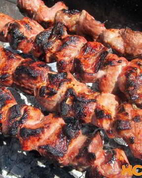 Шашлыке на минералке из свинины