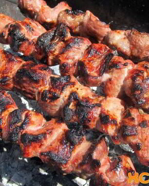 Шашлыке на минералке из свинины