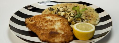 куриный шницель с рисовым драником. Шаг 7