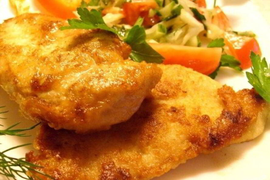Рецепт куриного шницеля с сыром