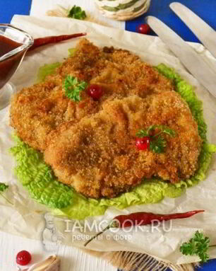 Шницель из свинины в духовке