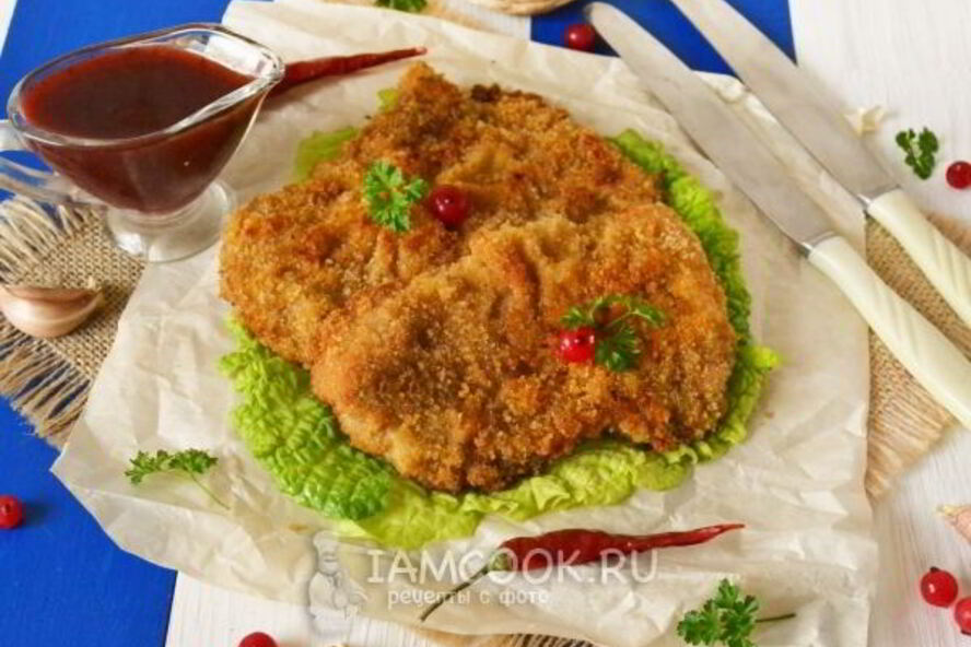 Рецепт шницеля из свинины в духовке