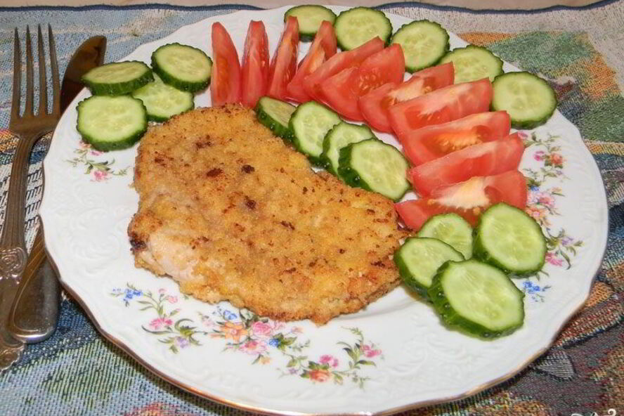 Рецепт шницеля в панировке