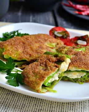 Шницели из савойской капусты с сыром