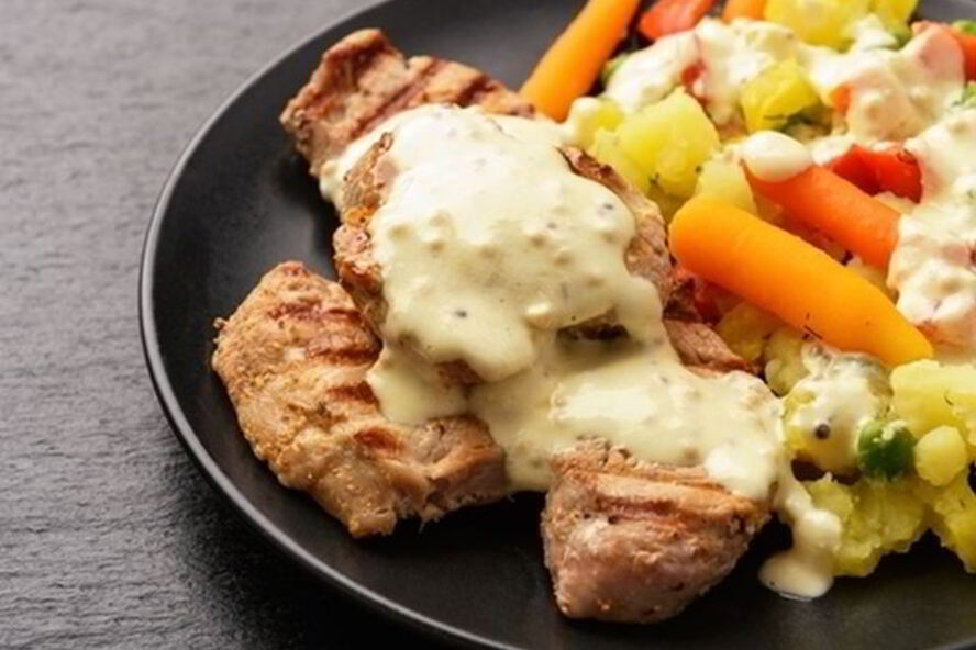 Рецепт цветного шницеля