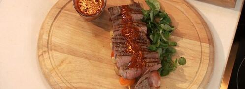 микс-стейк с овощным шашлычком. Шаг 7