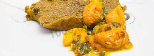 стейк из говядины с абрикосовыми дольками. Шаг 12