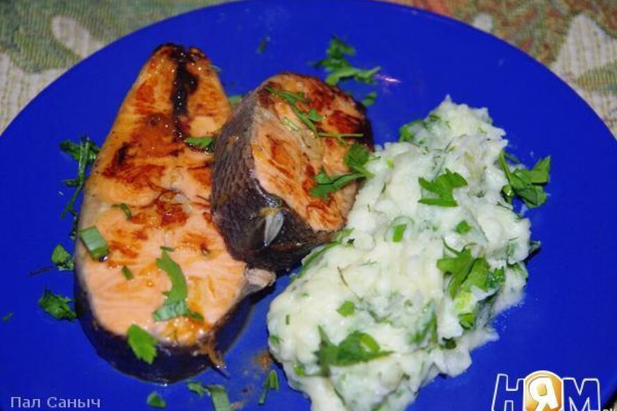 Рецепт стейка из кижуча в соке красного апельсина