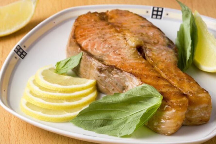 Рецепт стейка из семги с лимоном