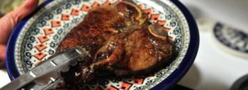 стейк на кости на сковороде. Шаг 5