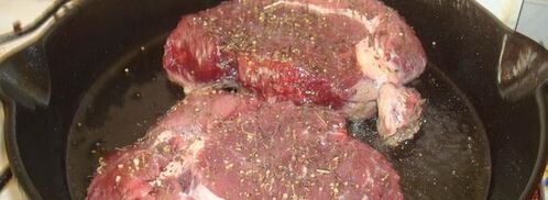 стейк с салатом микс. Шаг 5