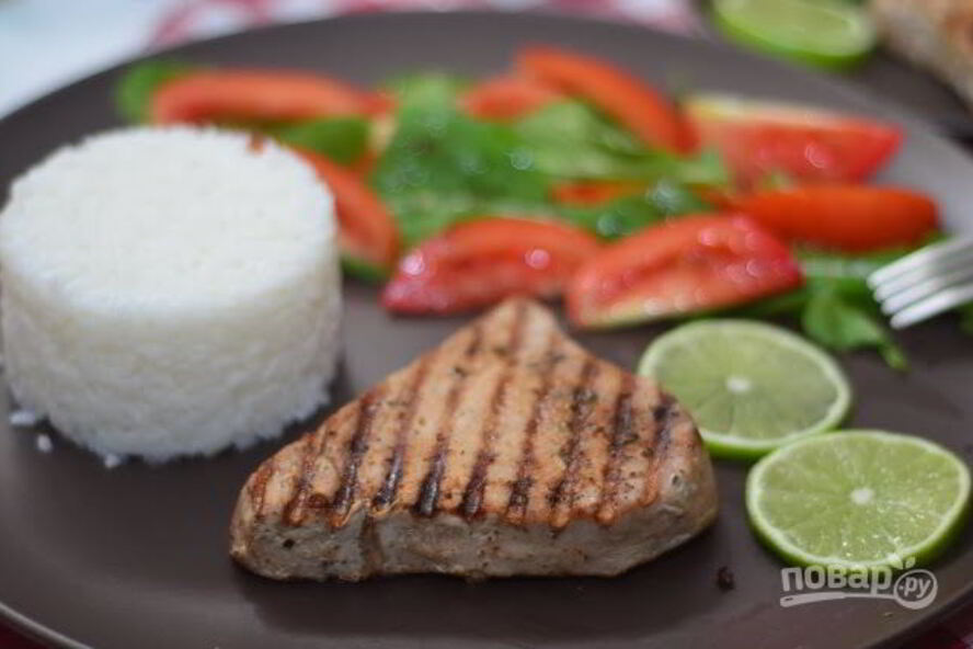 Рецепт стейка тунца на гриле
