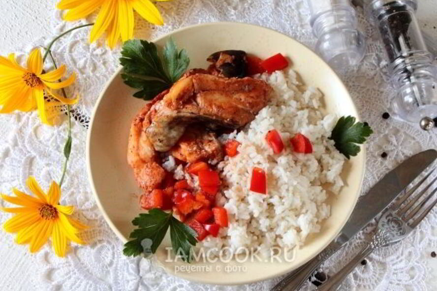 Рецепт стейков из сома с рисом в мультиварке