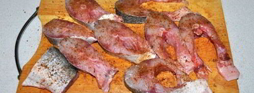 жареные стейки толстолобика. Шаг 4