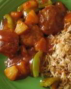 Тефтели из свиного фарша с кисло-сладким соусом