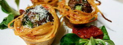 тефтели в гнездах из спагетти. Шаг 10