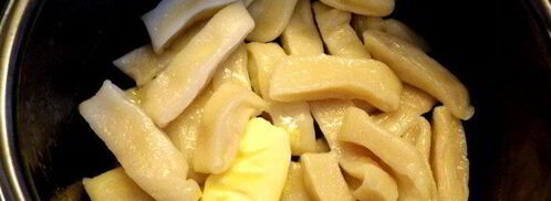 творожно-омлетные ленивые вареники. Шаг 4