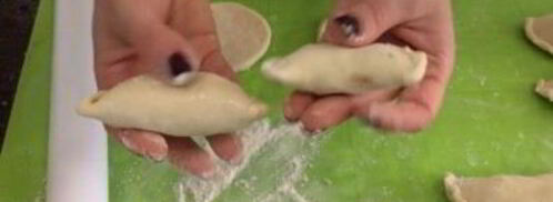 вареники с капустой на пару с зажаркой. Шаг 7