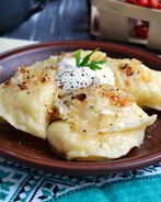 Вареники с картофелем и сыром на пару из творожного теста