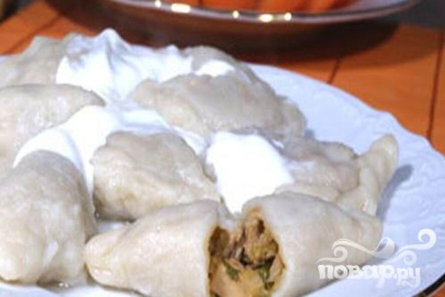 Рецепт вареников с курицей и капустой