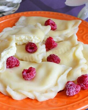 Вареники с творогом на кефире