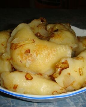 Жареные вареники с картошкой