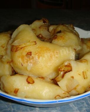 Жареные вареники с картошкой