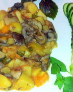 Жаркое с грибами в мультиварке