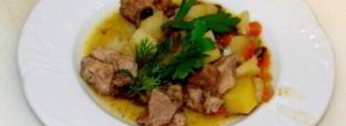 жаркое со свининой и картошкой в мультиварке. Шаг 4