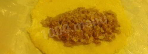 картофельные зразы с сайрой. Шаг 11