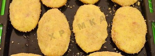 картофельные зразы в духовке с мясным фаршем и сыром. Шаг 8