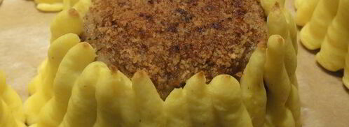 мясные зразы подсолнухи с хлопьями. Шаг 13