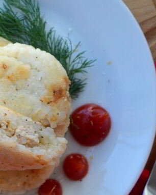 Рисовые зразы с мясной начинкой