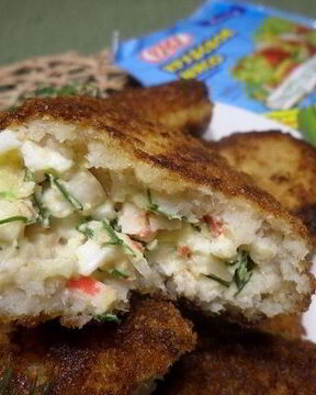 Рыбные зразы с крабовым мясом