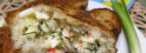 рыбные зразы с крабовым мясом. Шаг 16