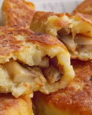 Зразы из картофеля с грибной начинкой