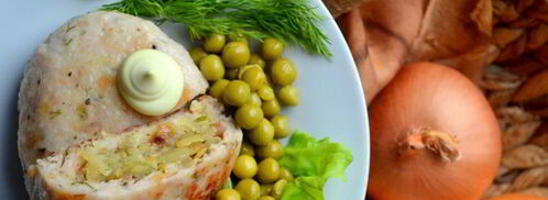 зразы с картофелем и жареным луком. Шаг 7