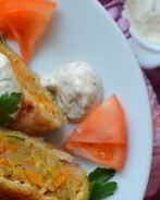 Зразы с пшеничной кашей и овощами