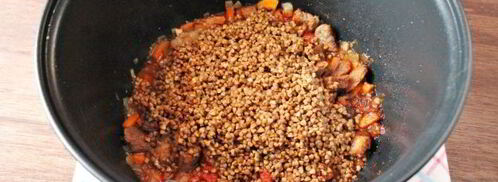 гречка с говядиной в мультиварке. Шаг 10