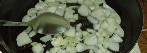 гречка с грибами и луком. Шаг 5