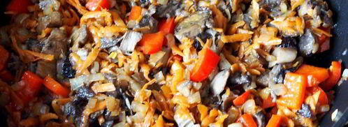 гречка с грибами и овощами в духовке. Шаг 7