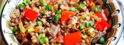 гречка с грибами и овощами в духовке. Шаг 11