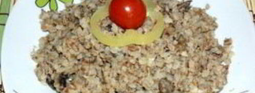 гречка с грибами и сметаной. Шаг 6