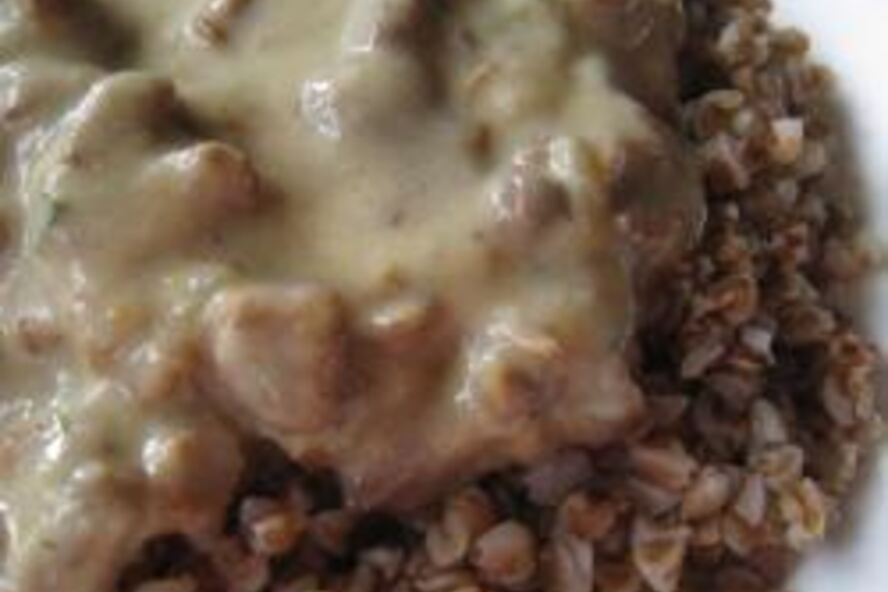 Рецепт гречки с лисичками в сливочном соусе