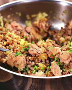 Гречка с лососем